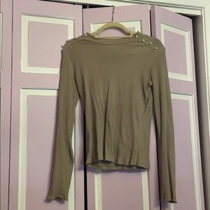 Beige with pearls zaras top